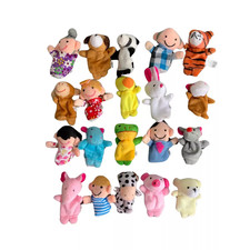 20 Stück Plüsch Fingerpuppen, Tiere & Familienfiguren