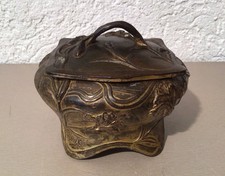 Antike JugendstilDose Mit Deckel Schmuckschatulle signiert