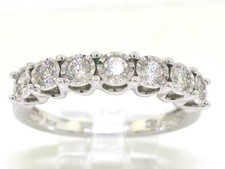 Memory Brillant Ring 585 Weißgold 14Kt Gold  7 Brillanten 0,50ct  Wesselton Si