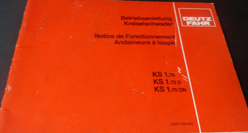Deutz fahr betriebsanleitung - deutz,