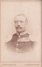 CDV - Garde Offizier mit Orden / Ordenspange u.a. EK aus Krieg 1870/71 - Berlin