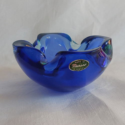 Murano glasschale blau - murano,