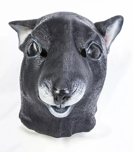 Schwarze ratte latex maske - latex,