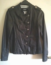 OAKWOOD ⭐ lederjacke schwarz ? 40 L echt LEDER NEU kurz jacke military cropped