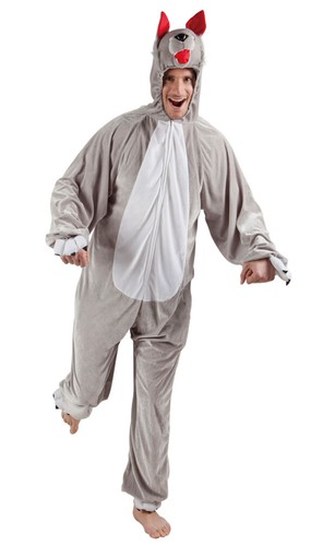 Wolf kostüm herren plüsch - wolf,