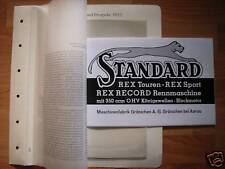 STANDARD PROSPEKT 1933 REX TOUREN SPORT RECORD OHV OLDTIMER