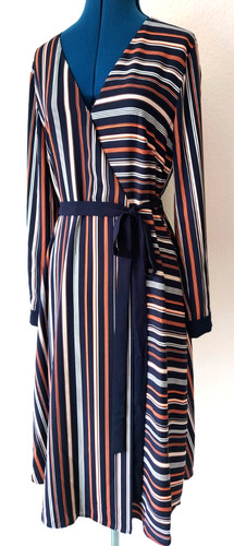Kleid wickeloptik blau - kleid,
