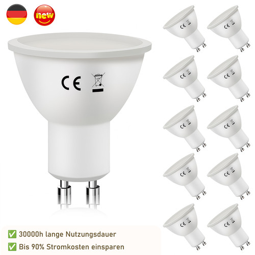 10er led gu10 birnen 6w - 6-10er,
