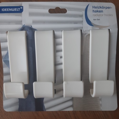 Heizkörperhaken weiß 4er set - heizkörperhaken,