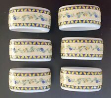 6 X Tirschenreuth Bavaria Lemon Olive Serviettenring - neuwertig