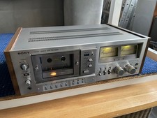 Sony TC-K 96R Stereo Tapedeck, silber! ungetestet! Holzseitenteile