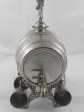 Savo Zinn Norwegen Zinnfaß mit 6 Zinnbechern 60er-Jahre Vintage -