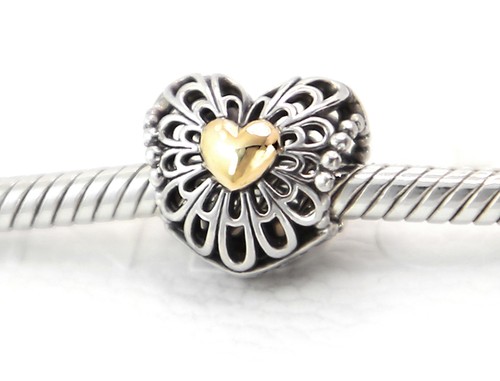 Bicolor pandora charm vintage - pandora,