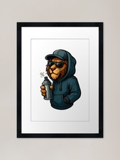 A SPRAY CAN STREET ART LION