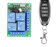 Funkschalter bis 50meter 4Kanal Relais und Smart Fernbedienung Sender 433 MHz