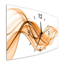 BM Wanduhr Funkwanduhr Funk Wanduhr 60 cm x 30 cm geräuschlos lautlos 9564-1SZa