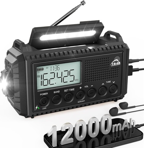 Kurbelradio mit solar - solar, &