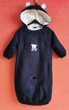 Lupilu Baby Overall Fußsack Wagensack Kinderwagen Autositz warm Blau Gr. 74/80