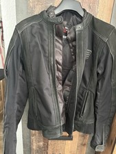 Motorrad Lady Anzug Damen Leder Biker mit etwas Stoff kombiniert. Größe 36