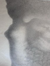 Bleistift-Zeichnung Akt "Sphinx von Bomarzo" 1989 Künstler Kurt Merk