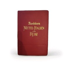 Alter Baedeker Reiseführer (1927), Mittelitalien und Rom, Mit Schutzumschlag,gut