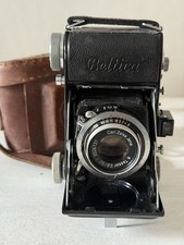 Alter Fotoapparat Beltica, Objektiv Carl Zeiss Tessar 2,8/50 inkl. Ledertasche