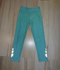 Sport- Leggings von Topolino Gr 116, Türkis mit silbernen Reflektoren- Herzen ❤️