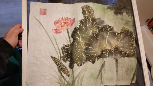Lotus blume aquarell tusche - lotus,