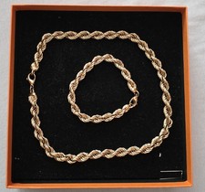 Pierre Lang  Set Kordelkette+Kordelarmband vergoldet