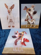 3 Große Hundebilder Auf Leinwand