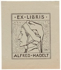 HEINRICH VOGELER: Exlibris für Afred Hadelt, 1908