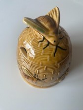 Honigtopf mit Deckel Keramik in Form einer Wabe Biene Vorratsgefäß