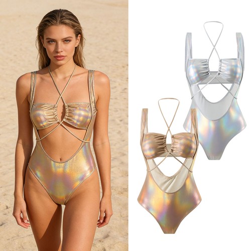 Damen metallic bodysuit - de,