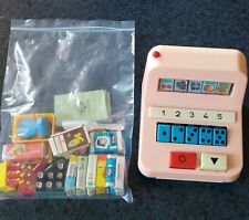 DDR-Spielzeug, Kasse und Zubehör für Kaufmannsladen, 29 Teile