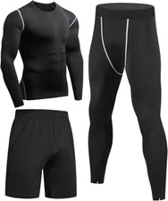 Sportswear Herren Fitness Bekleidung Trainingsanzug 3er Set Elastische Spo