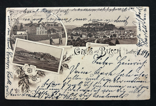 Litho gruss aus bitsch - ak,