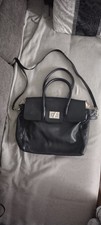 Schultertasche Damen Umhängetasche Schwarz Echtes Leder(Weiche Leder)