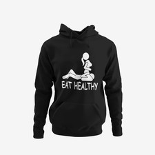 Essen Sie gesund Paar Erwachsene Witz Lustig Valentine SEX Hoodie Herren S-XXXL