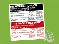 OPEL Kadett C Reifenüberdruck