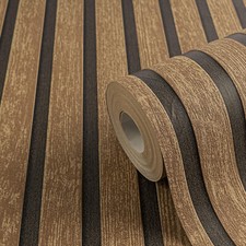 3D Tapete Holzoptik Braun