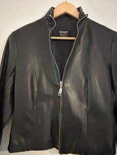 Lederjacke,Damen,  Lammnappa, schwarz mit Doppelreißverschluss