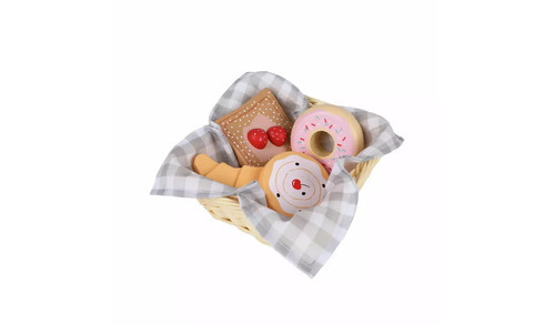 Holz bäckerei spielzeug korb - bäckerei,