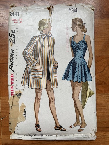 Simplicity 2441 vintage 40er - vintage,