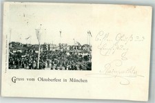 13996345 - 8000 Muenchen Oktoberfest Festgelaende Fahnen 1897