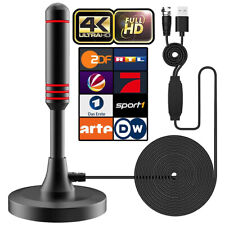 Digital TV DVB-T2 Antenne mit Verstärker HD 4K 1080P TV Zimmerantenne VHF/UHF