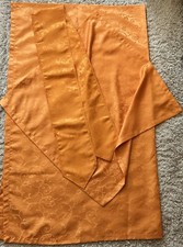 Tischdecken Set Orange festlich Tischdecke / Mitteldecke / Tischband 