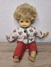 Alte Kunststoff Puppe Schildkröt Stil Doll 30 cm Schlafaugen Sammler Vintage 