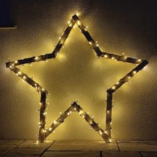 Stern 120cm, Inkl. Beleuchtung, Garten, Holz, Deko, Weihnachten