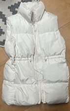 Damen Weste mit Kapuze Gebraucht Gr. 34 Farbe: Offwhite