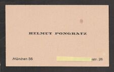 München von 1958 ein " Heimatbeleg " mit alter Visitenkarte von Helmut Pongratz